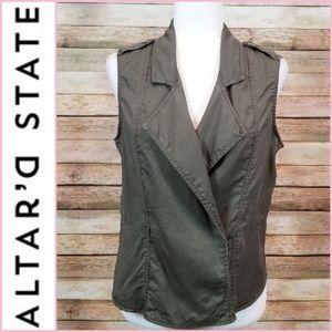 Altard State Lyocell Olive Green Vest